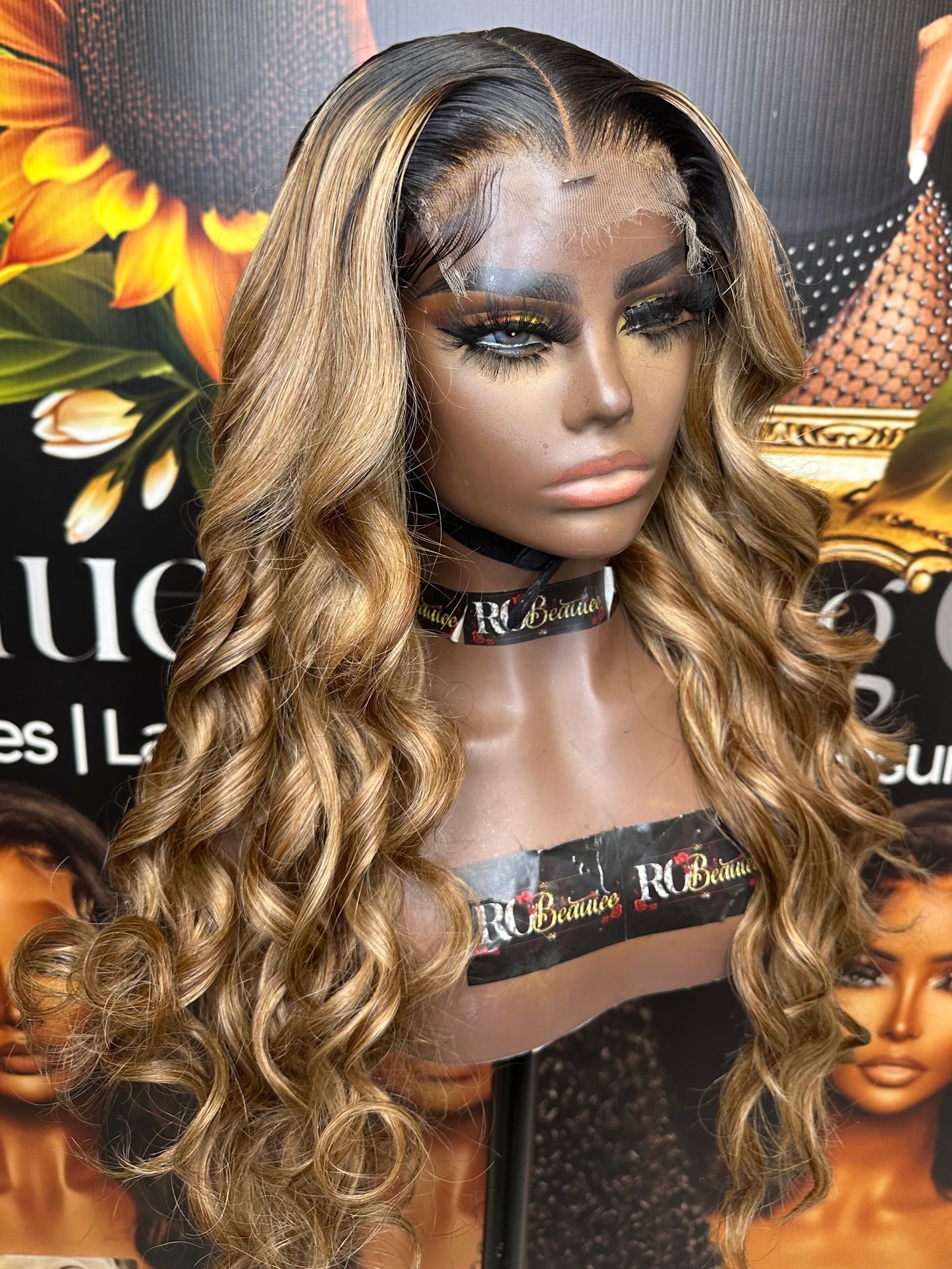 Long curly haired wig.
